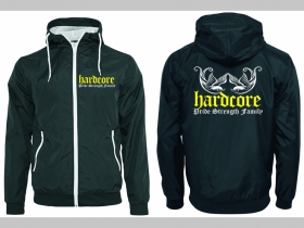 Hardcore - Pride, Strength, Family  šuštiaková bunda čierna materiál povrch:100% nylon, podšívka: 100% polyester, pohodlná,vode a vetru odolná 